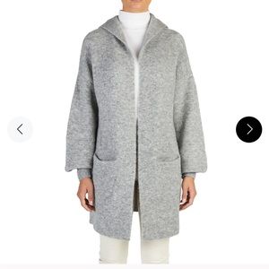 Cashmere Cardigan with Hood Vivian | Gray